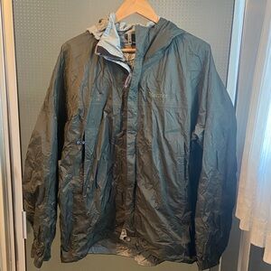 Marmot Men's Dark Olive Hooded Rain Shell